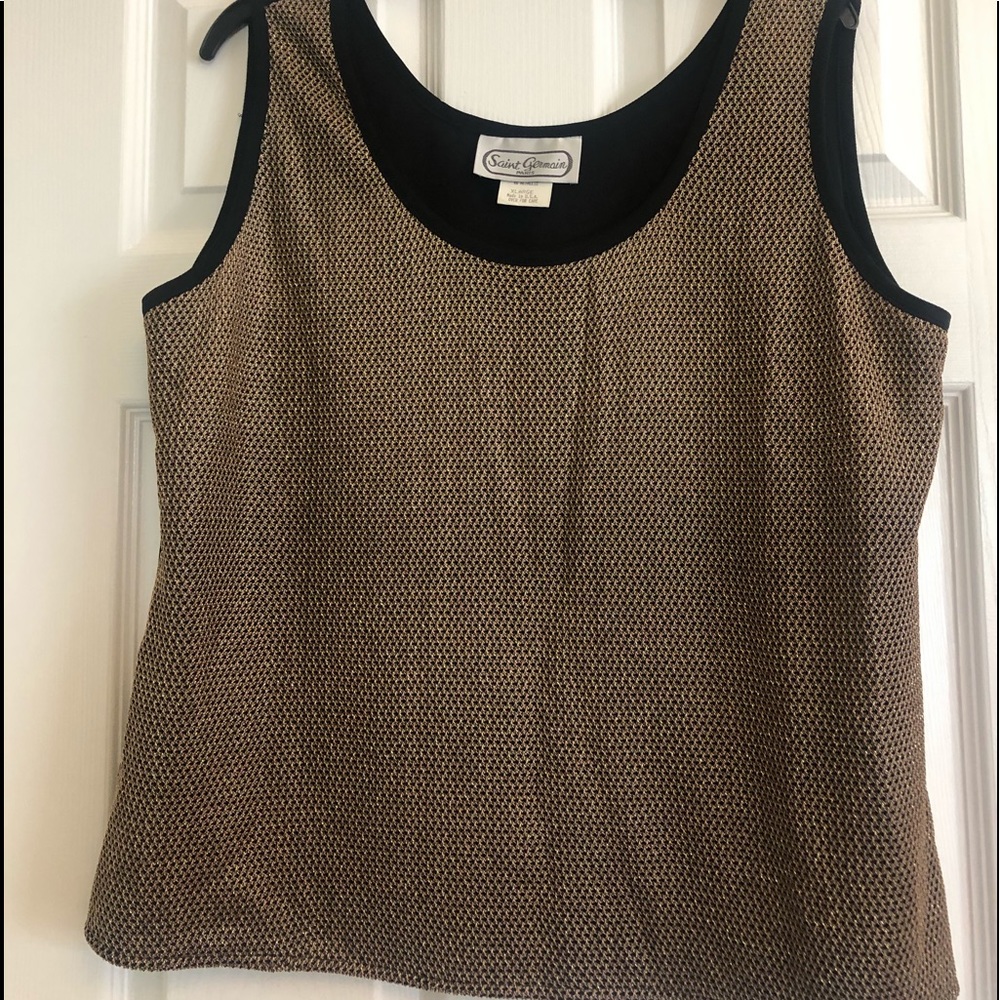 Black and gold top